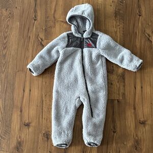 Snowzu toddler Sherpa fleece bunting / snowsuit, grey, size 24 months